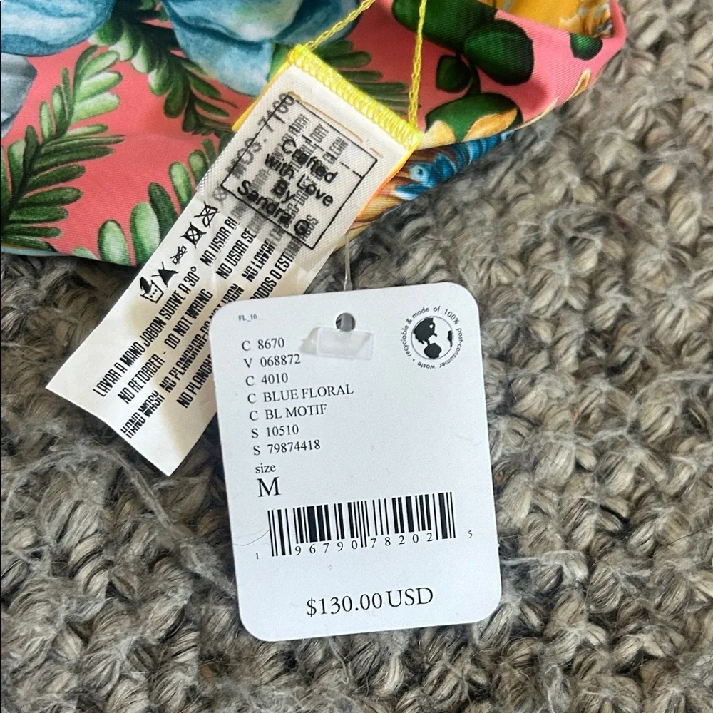 Free People Movement Floral High-Waist Girls' Swim Set in Green & Blue - Picture 3 of 3